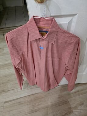 Robert Talbott Pink Grid Dress Shirt